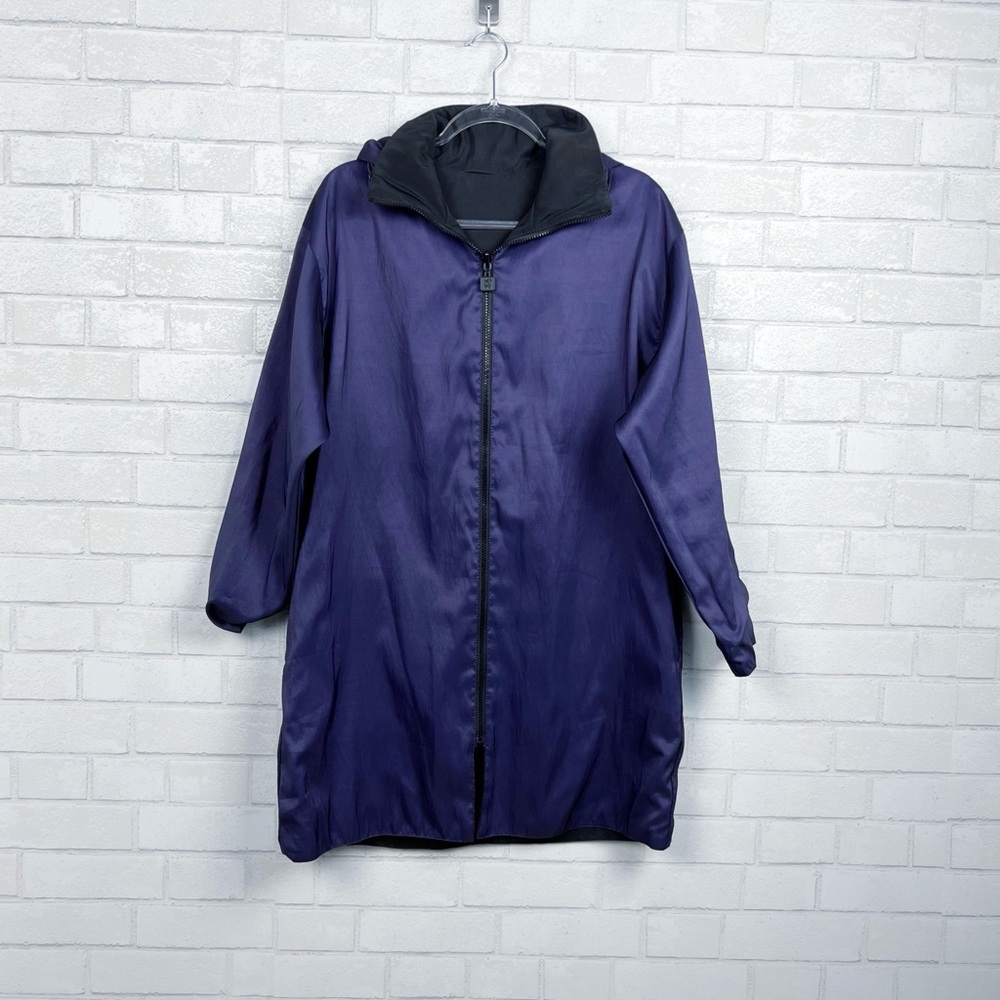 MYCRA PAC NOW Reversible Purple Women's Zip Hooded Raincoat Size 0/P